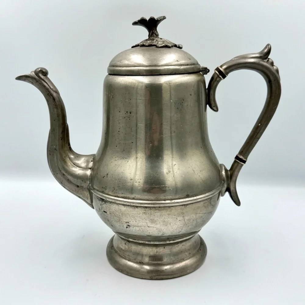 Antique Pewter Coffee Pot Flagg & Homan Cincinnati, Ohio